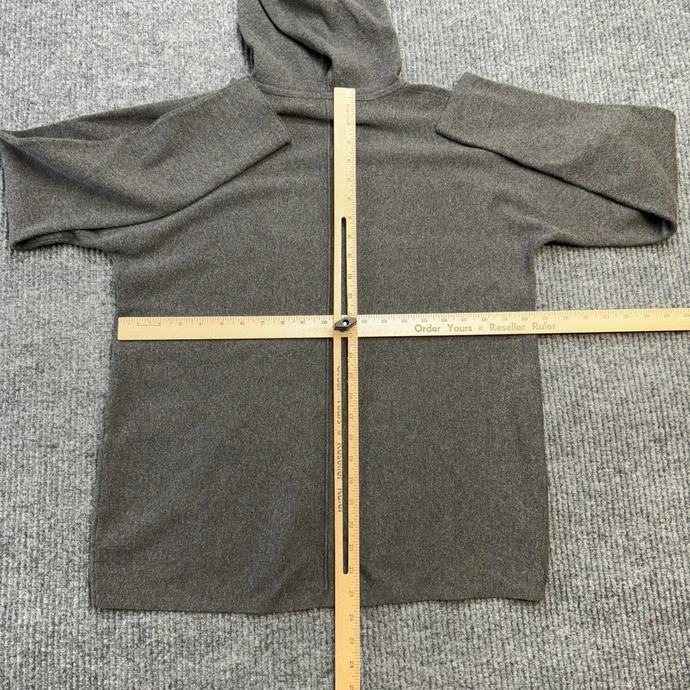 Banana Republic Sweater Womens Medium Gray Milano Hoodie Mock Knit Minimalist - Picture 8 of 9